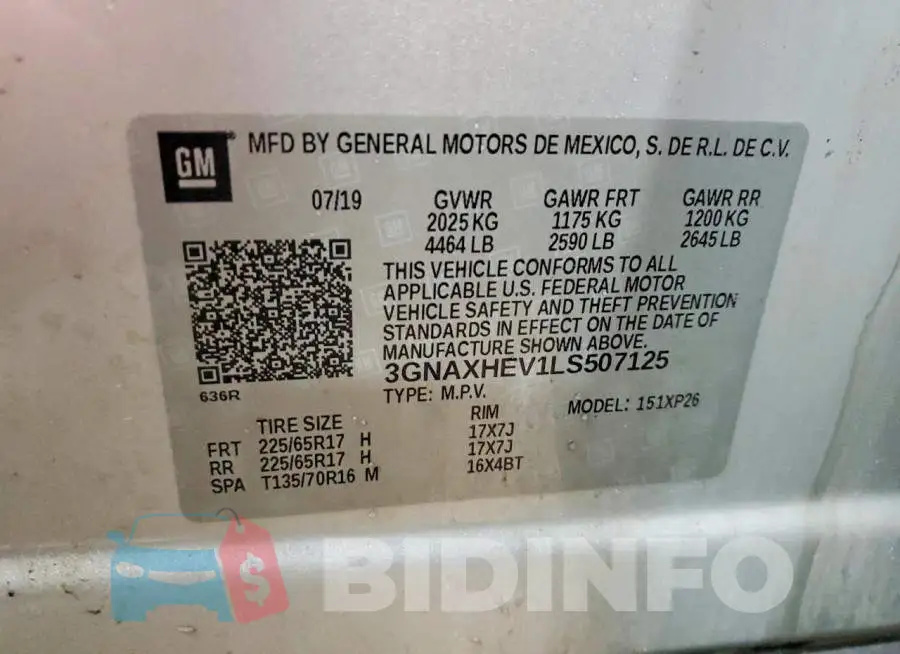 3GNAXHEV1LS507125 Photo# 12