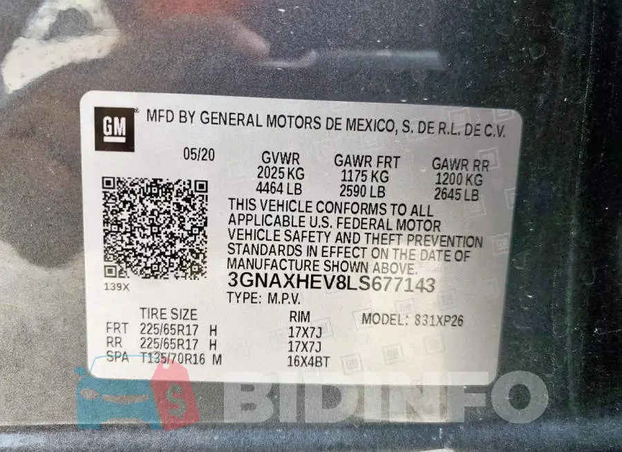 3GNAXHEV8LS677143 Photo# 14