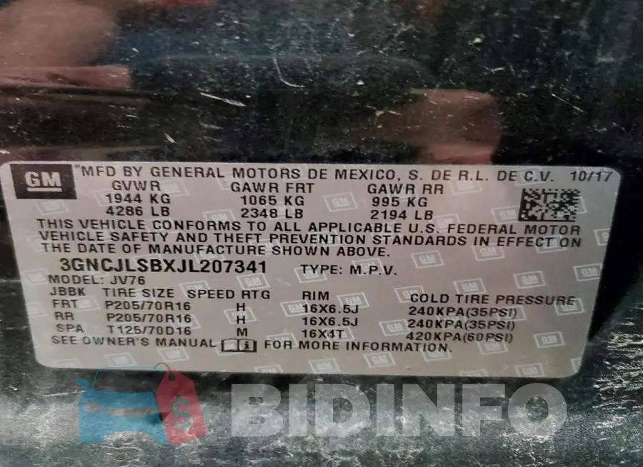 3GNCJLSBXJL207341 Photo# 14