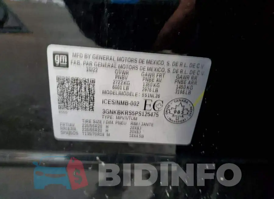3GNKBKRS5PS125475 Photo# 14