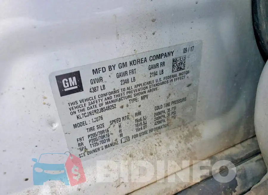 KL7CJNSB2JB548252 Photo# 13