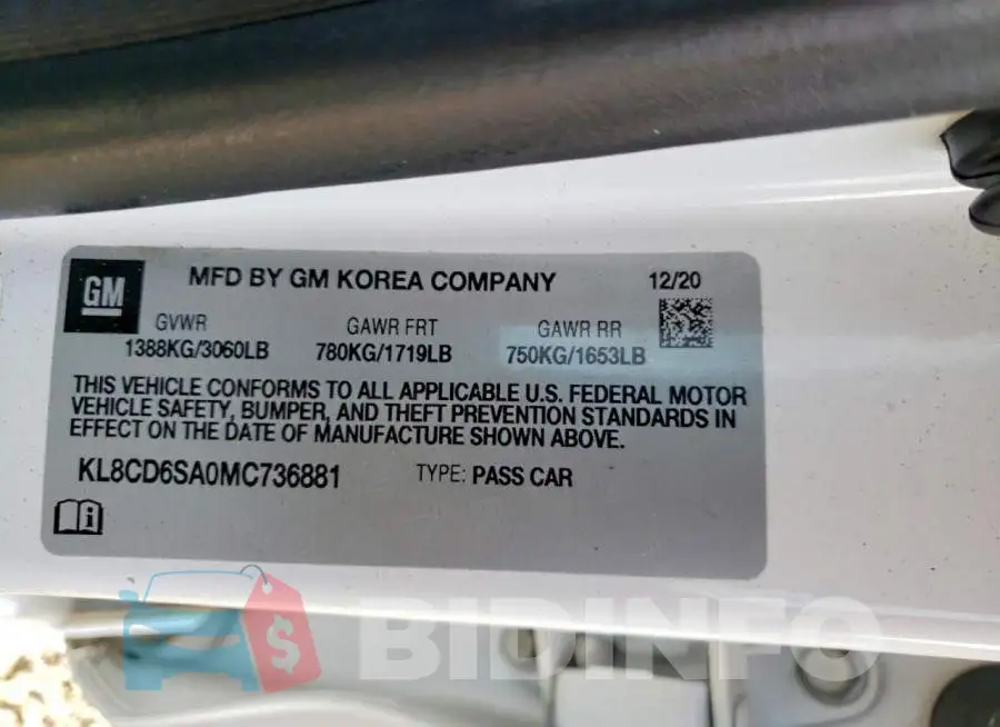 KL8CD6SA0MC736881 Photo# 12