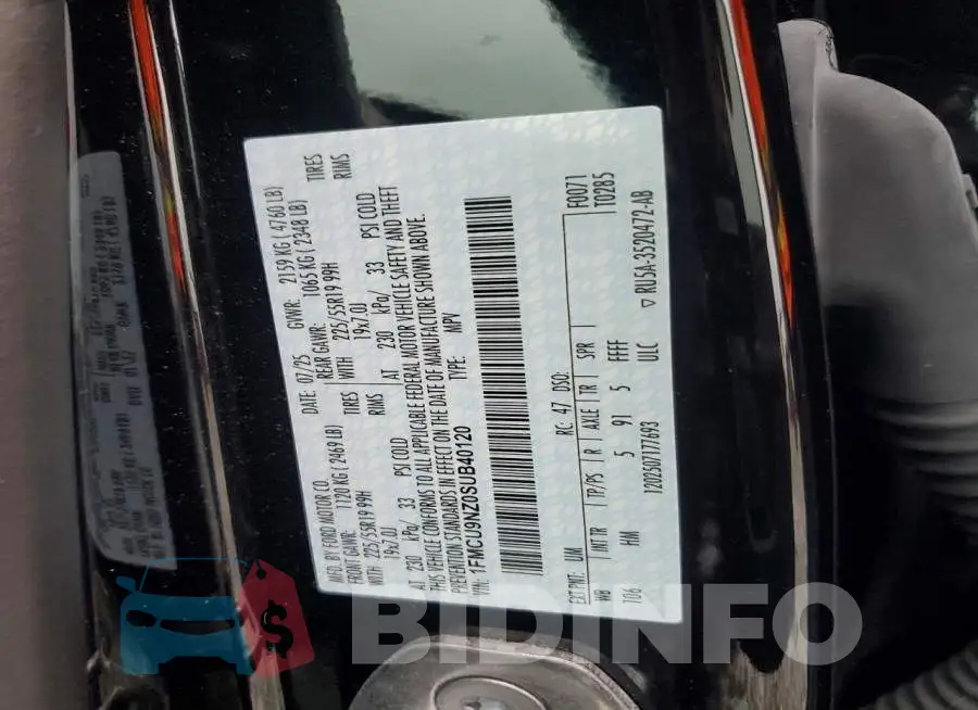 1FMCU9NZ0SUB40120 Photo# 13