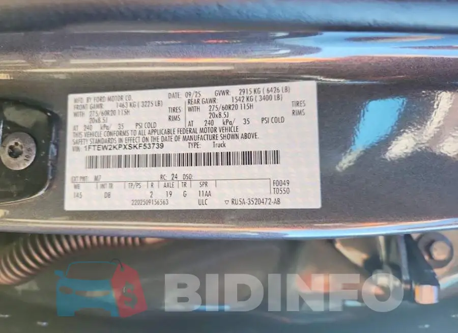 1FTEW2KPXSKF53739 Photo# 12