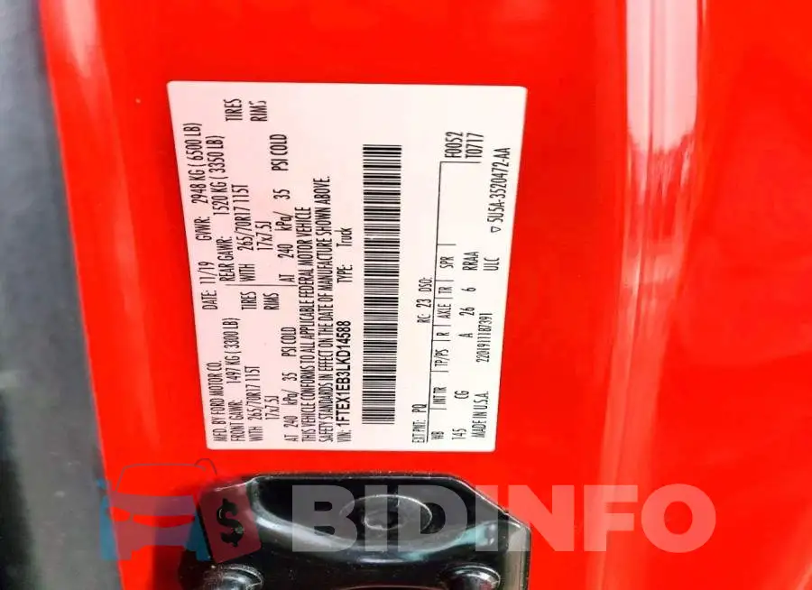 1FTEX1EB3LKD14588 Photo# 12