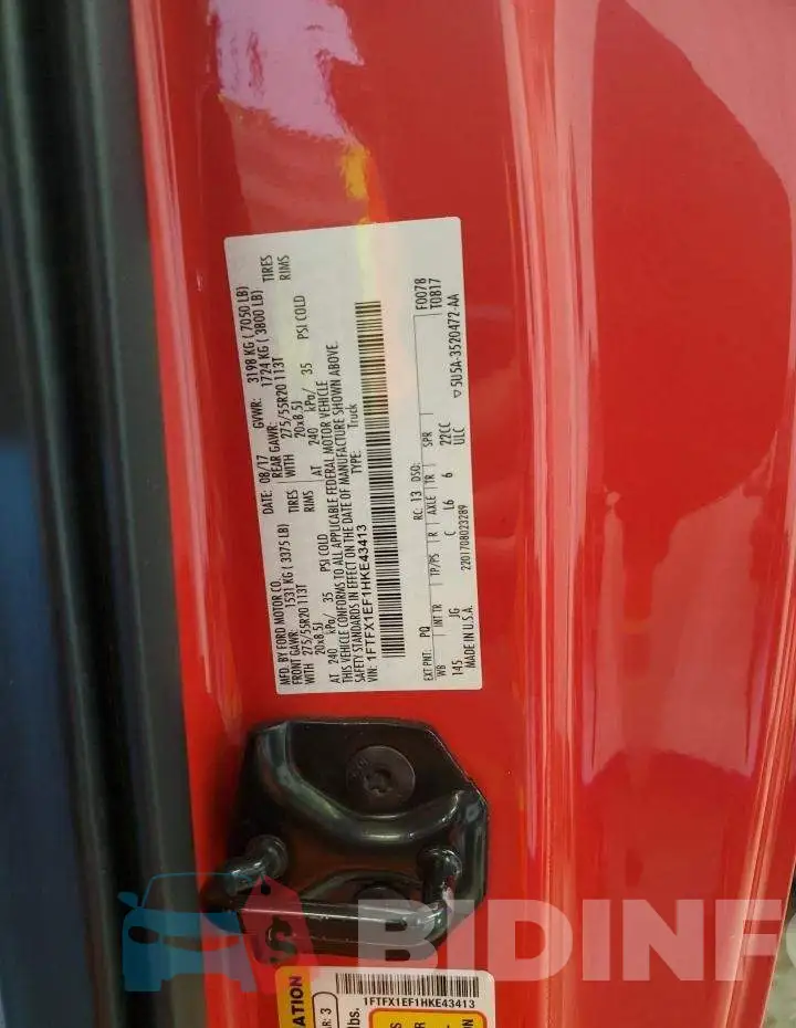 1FTFX1EF1HKE43413 Photo# 12