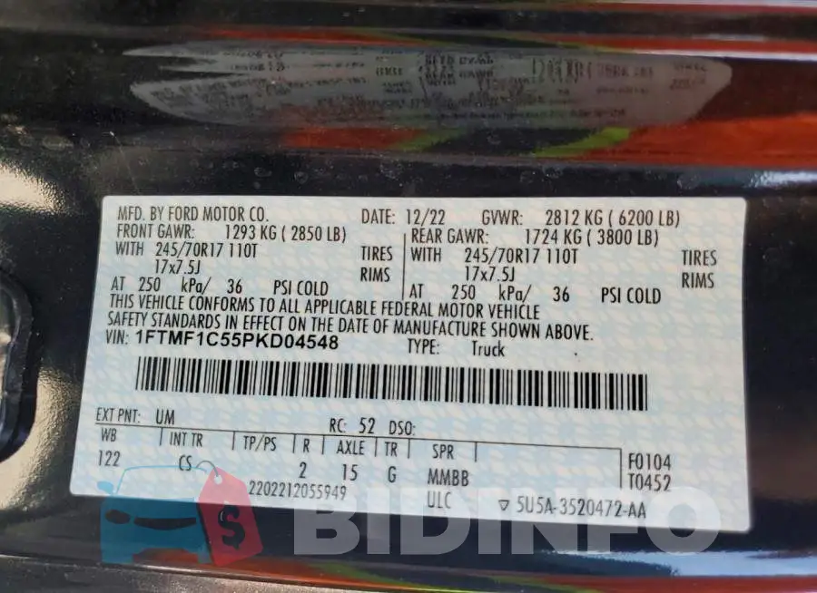 1FTMF1C55PKD04548 Photo# 13
