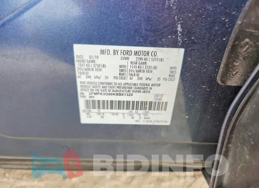 2FMPK3G90KBB61329 Photo# 13