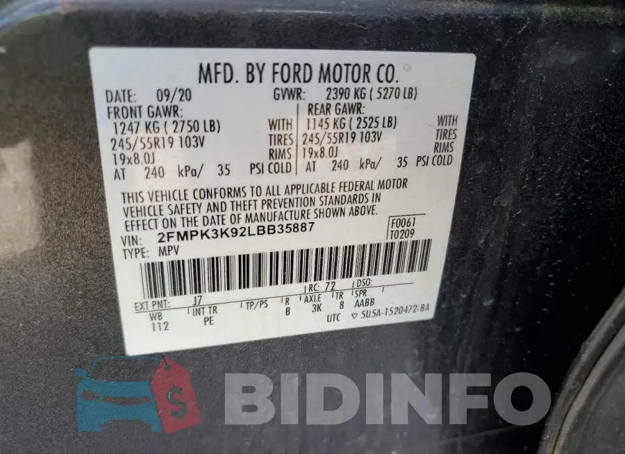 2FMPK3K92LBB35887 Photo# 13