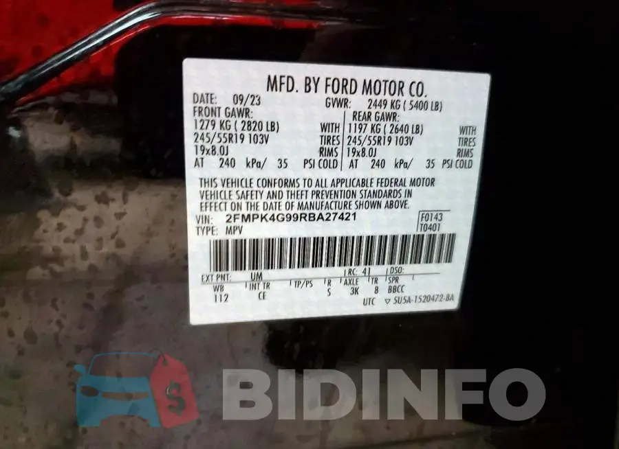 2FMPK4G99RBA27421 Photo# 12