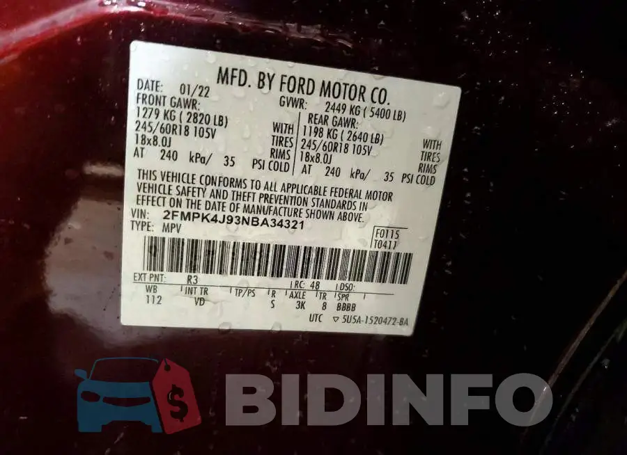2FMPK4J93NBA34321 Photo# 13