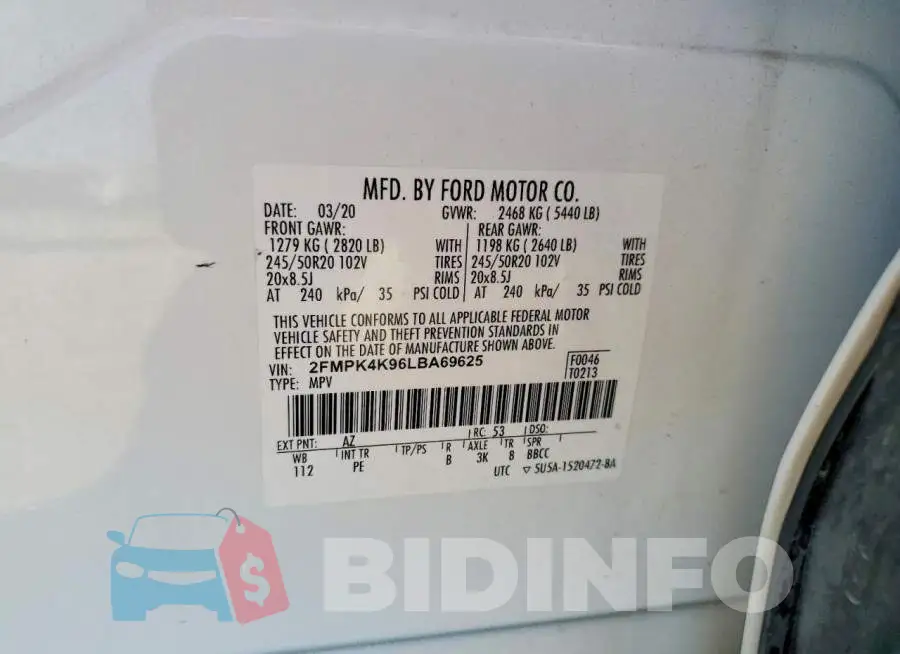 2FMPK4K96LBA69625 Photo# 12