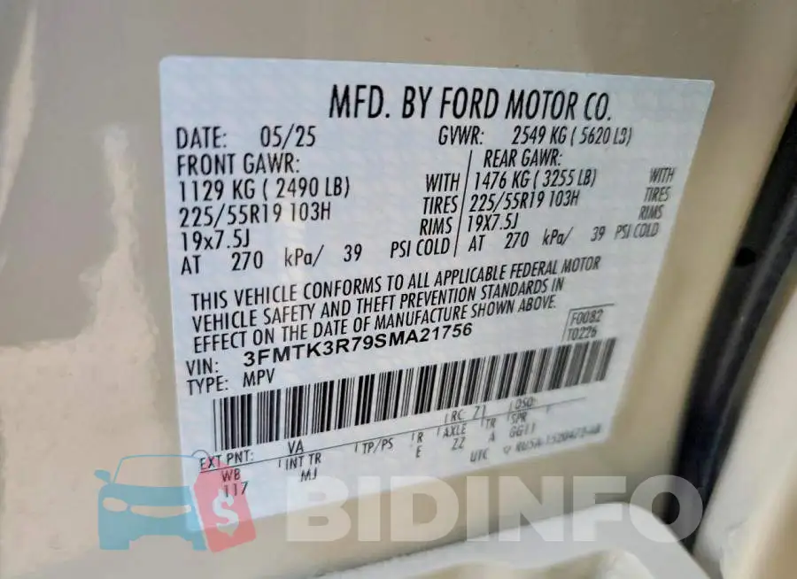 3FMTK3R79SMA21756 Photo# 13
