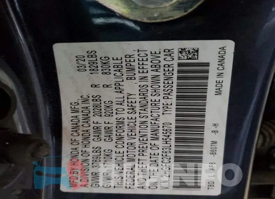2HGFC2F63LH545670 Photo# 12
