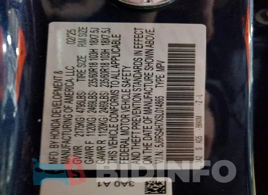 5J6RS4H7XSL014865 Photo# 14