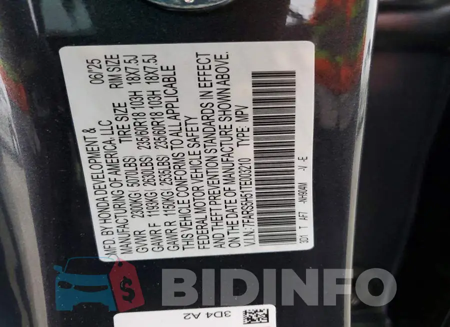 7FARS5H51TE003210 Photo# 14