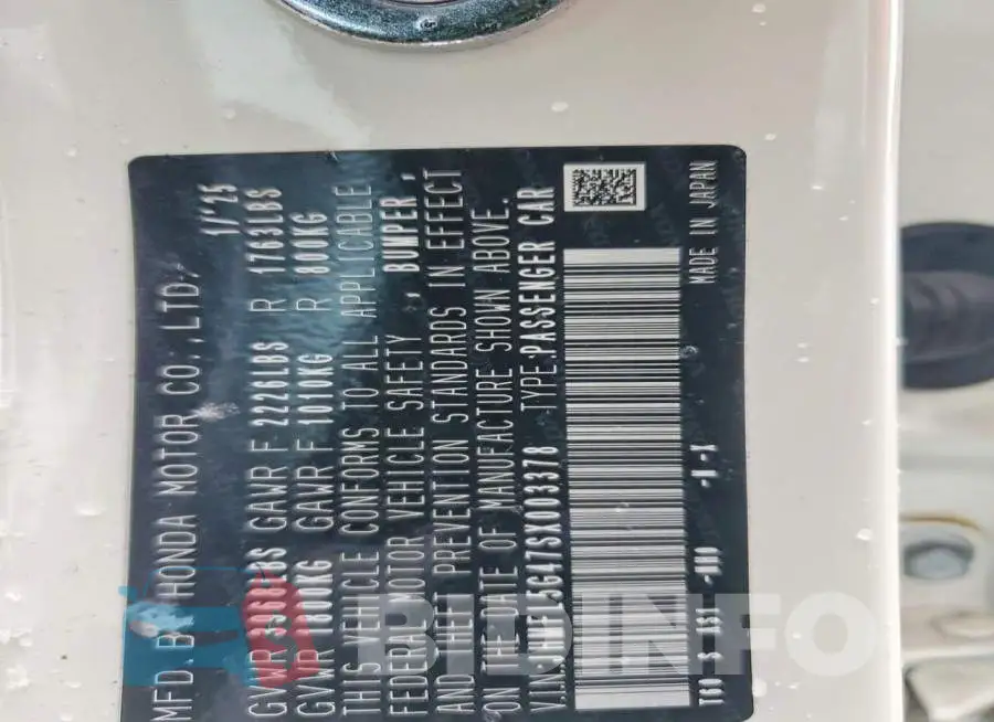 JHMFL5G47SX003378 Photo# 12
