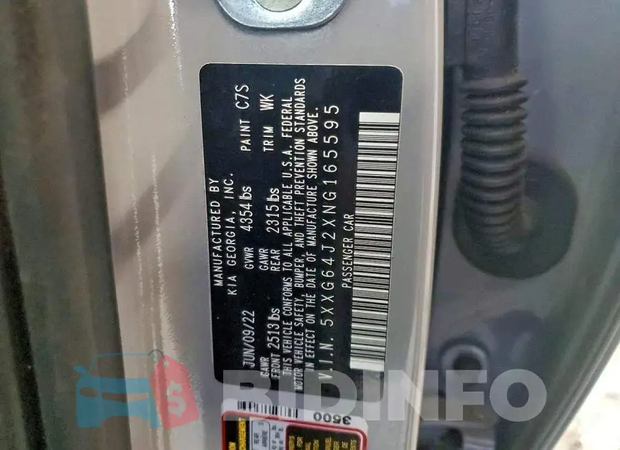 5XXG64J2XNG165595 Photo# 12