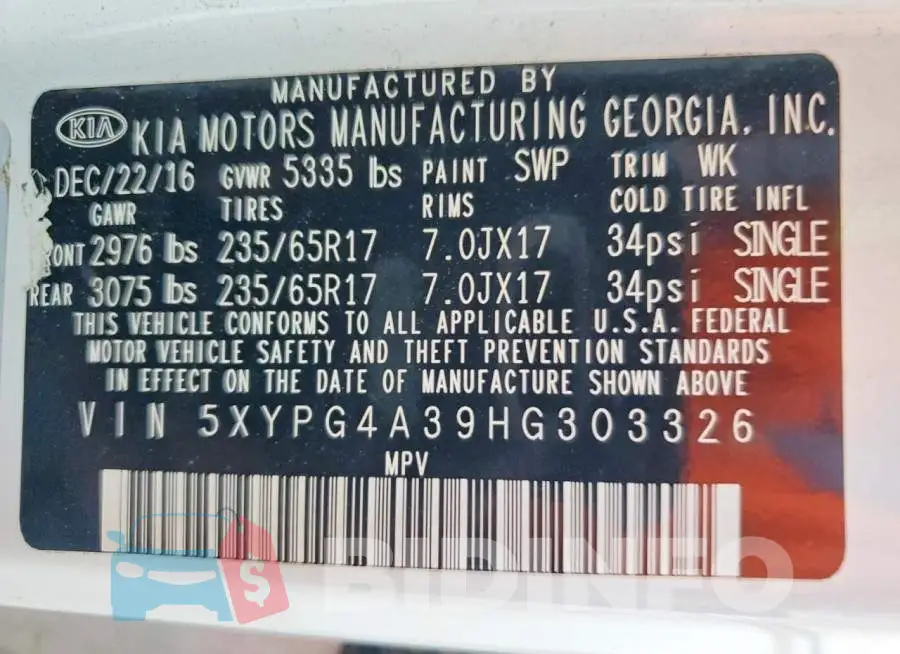 5XYPG4A39HG303326 Photo# 14