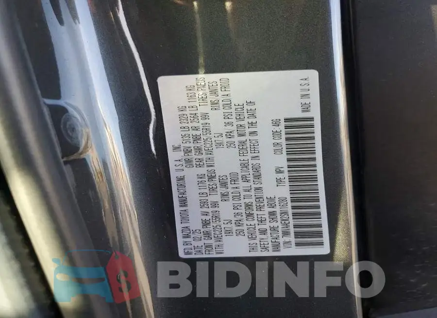 7MMVAAEW2SN116280 Photo# 14