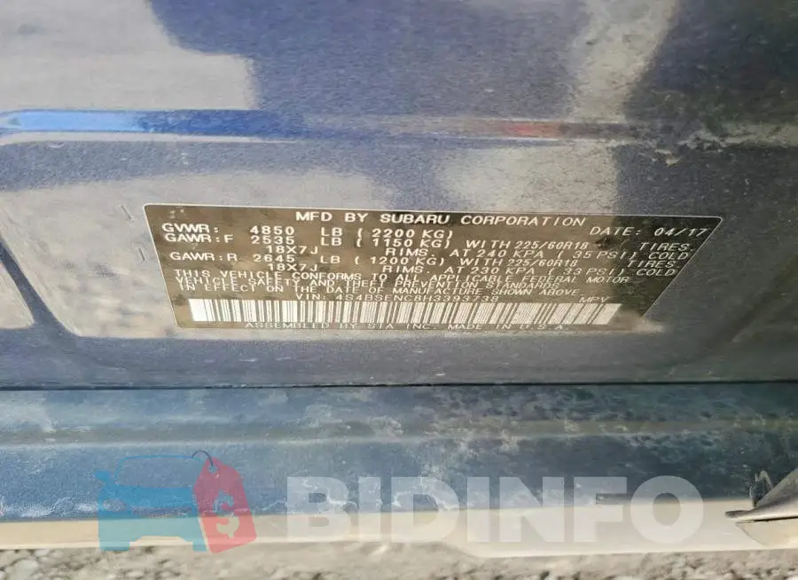 4S4BSENC8H3393738 Photo# 12