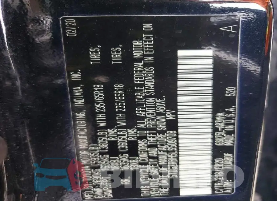 5TDGZRBH5LS509708 Photo# 13
