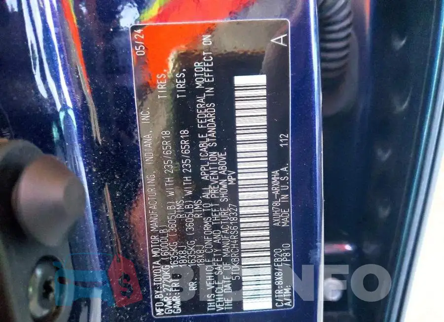 5TDKBRCH4RS618327 Photo# 14