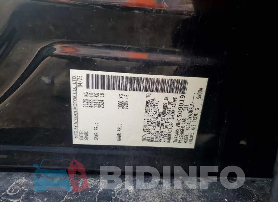 1N4AA6CV8PC509019 Photo# 12