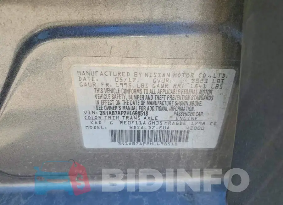 3N1AB7AP2HL698518 Photo# 12