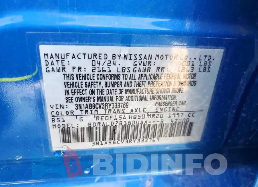 3N1AB8CV3RY333769 Photo# 12