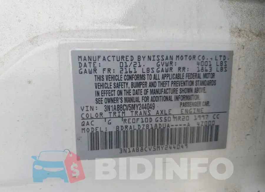 3N1AB8CV5MY244049 Photo# 12