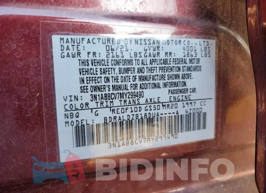 3N1AB8CV7MY299490 Photo# 12