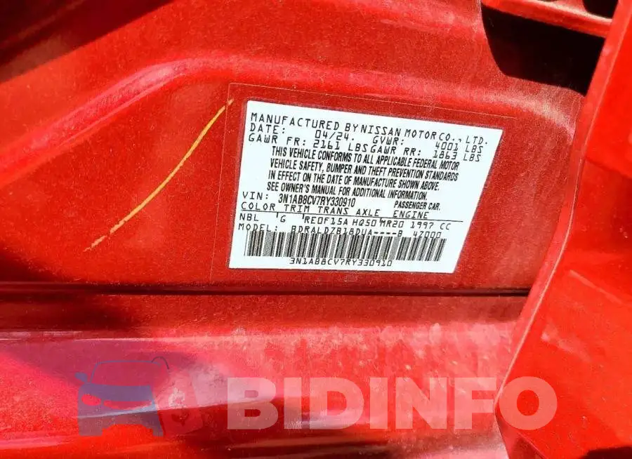 3N1AB8CV7RY330910 Photo# 12