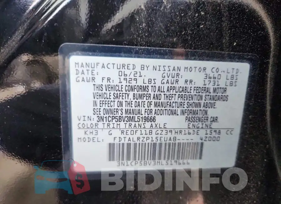 3N1CP5BV3ML519666 Photo# 12