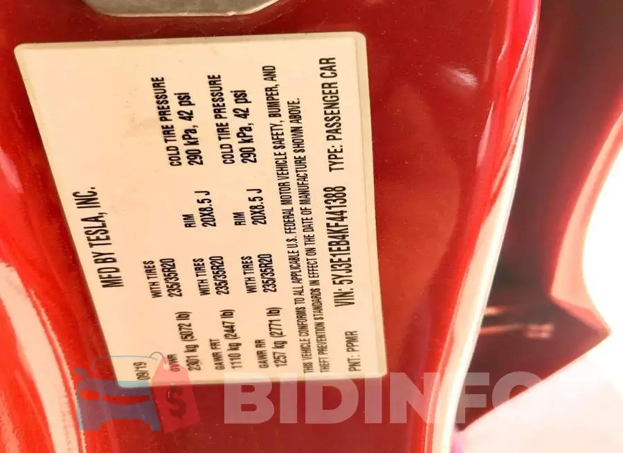 5YJ3E1EB4KF441388 Photo# 13