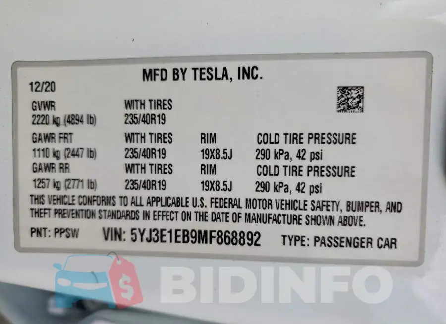 5YJ3E1EB9MF868892 Photo# 13