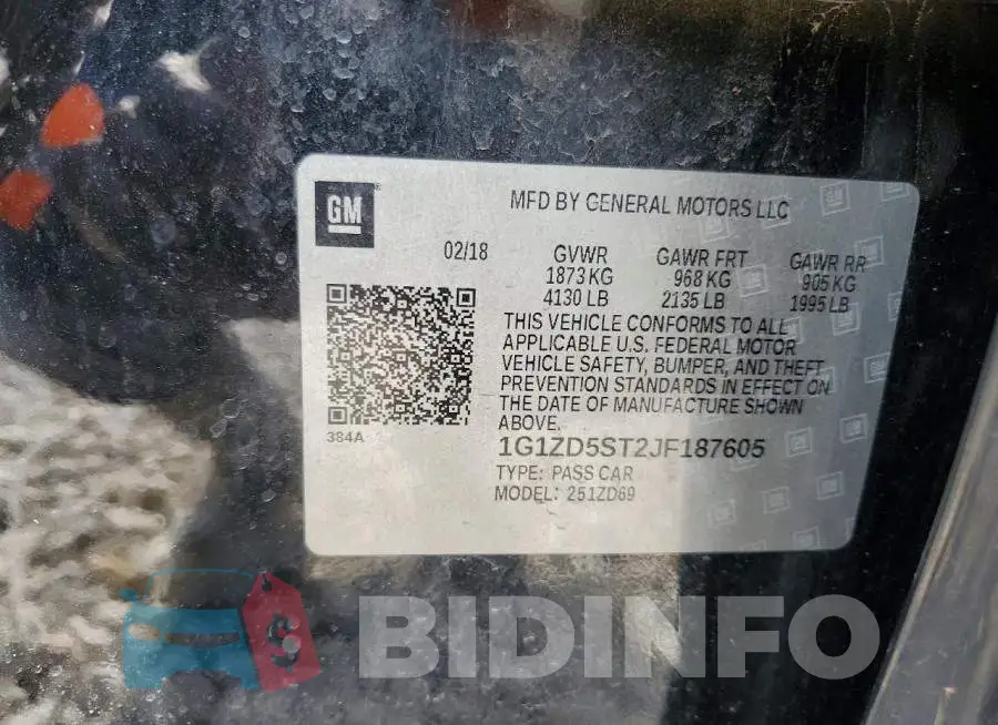 1G1ZD5ST2JF187605 Photo# 12