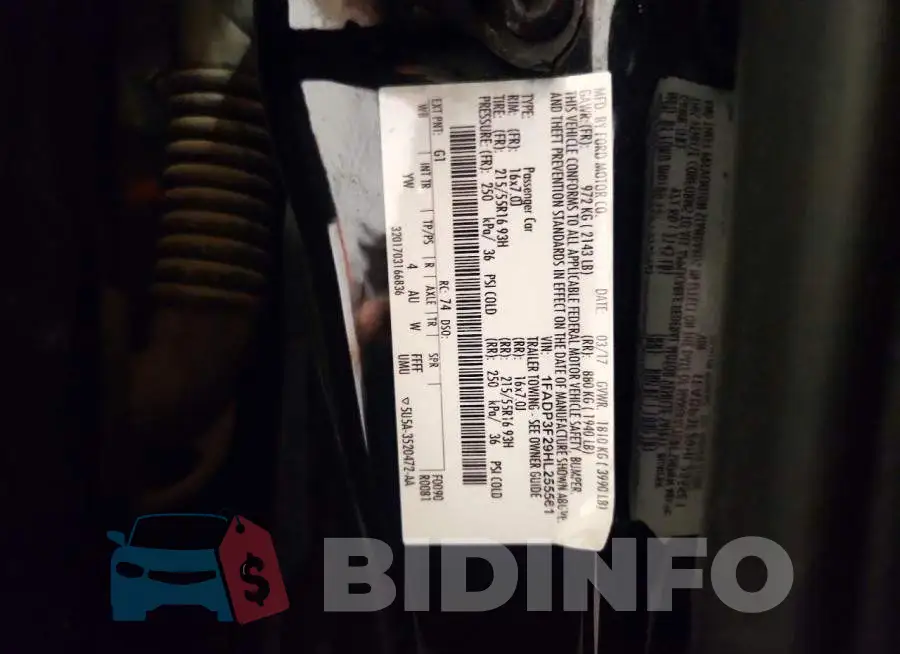 1FADP3F29HL255561 Photo# 12