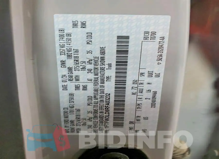 1FTFW3LD8RFA03232 Photo# 12