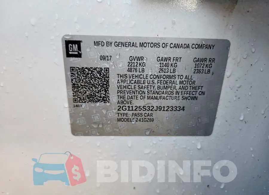 2G1125S32J9123334 Photo# 12