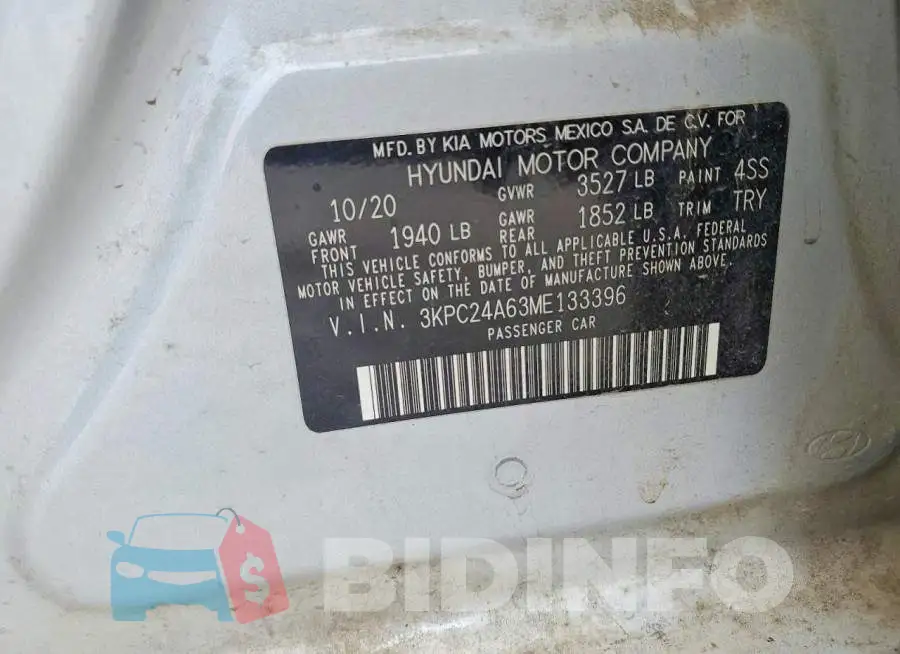 3KPC24A63ME133396 Photo# 12