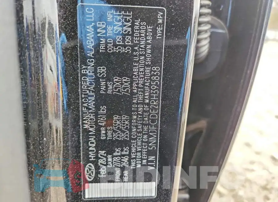 5NMJFCDE2RH395838 Photo# 13