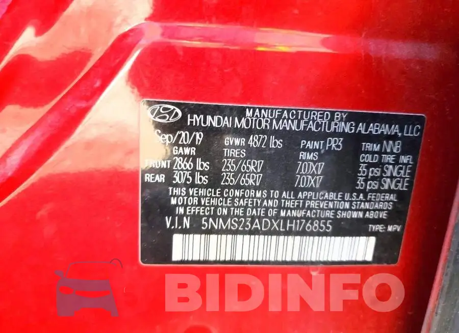 5NMS23ADXLH176855 Photo# 13