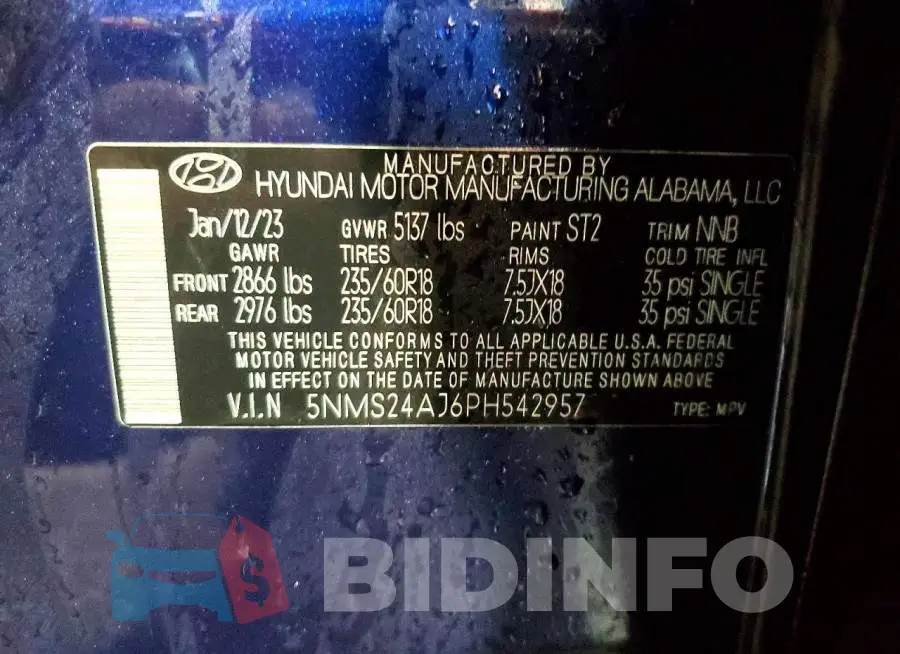 5NMS24AJ6PH542957 Photo# 13