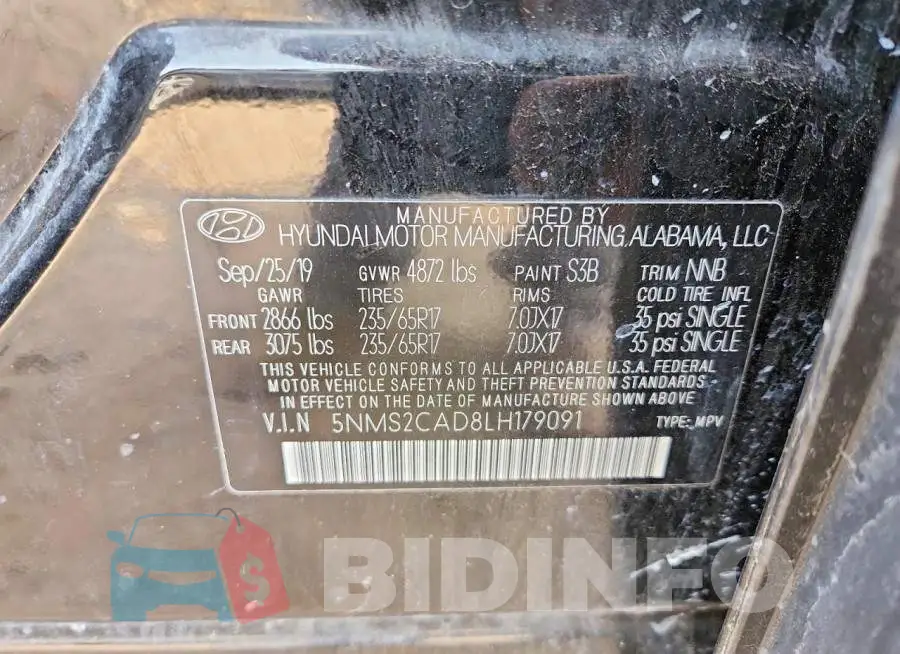 5NMS2CAD8LH179091 Photo# 12