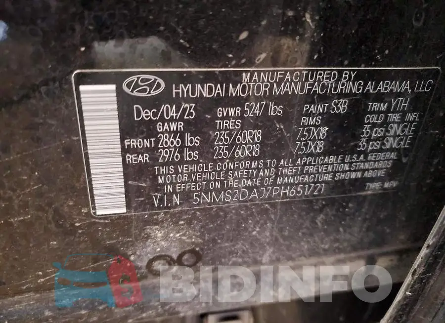 5NMS2DAJ7PH651721 Photo# 14