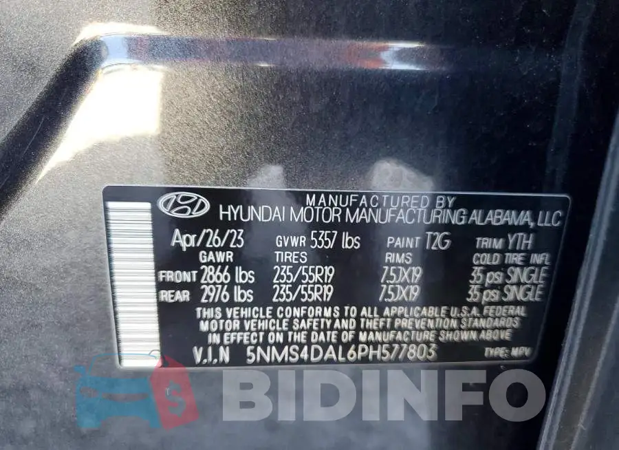 5NMS4DAL6PH577803 Photo# 13