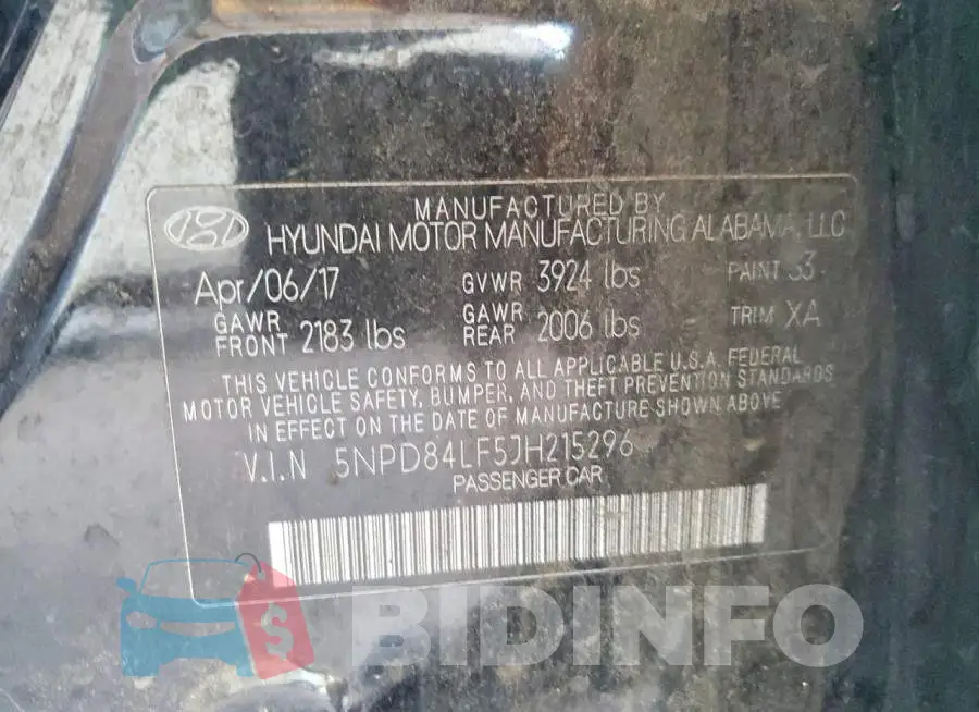 5NPD84LF5JH215296 Photo# 12