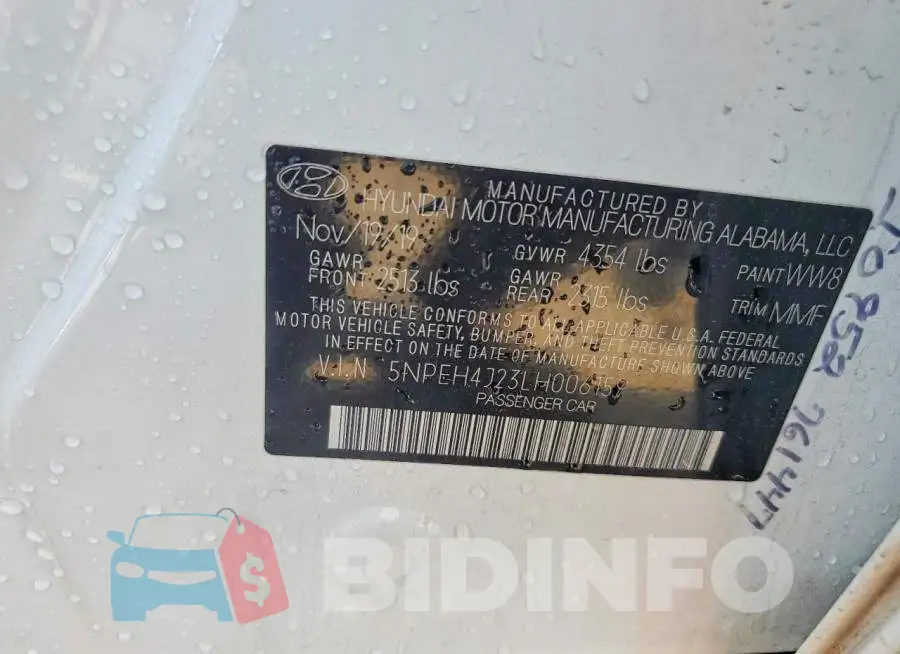5NPEH4J23LH006159 Photo# 12