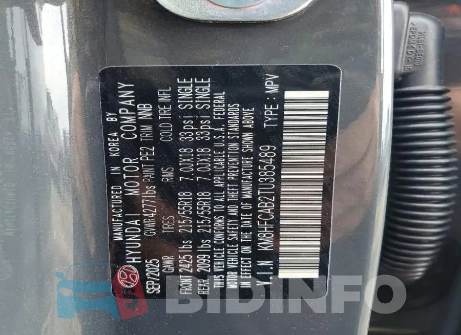 KM8HFCAB2TU385489 Photo# 13